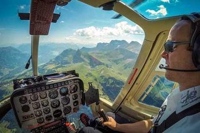 Hubschrauberflug Alpen