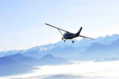 Alpenrundflug Flugzeug