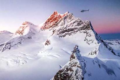Jungfraujoch helicopterflight